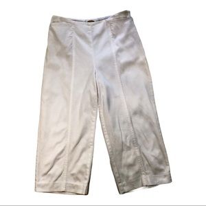 Talbots Petites Stretch Capris White Sz 4